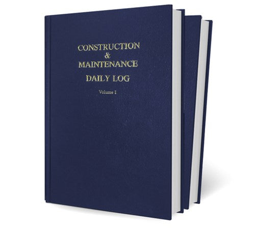 Construction & Maintance Daily Log Book Blue Editon