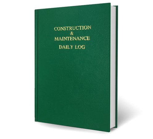 Construction & Maintance Log Book Green Edition